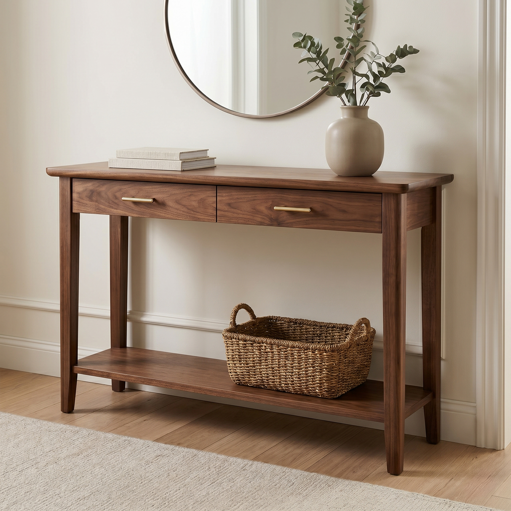 Avenir Console Table in Black Walnut
