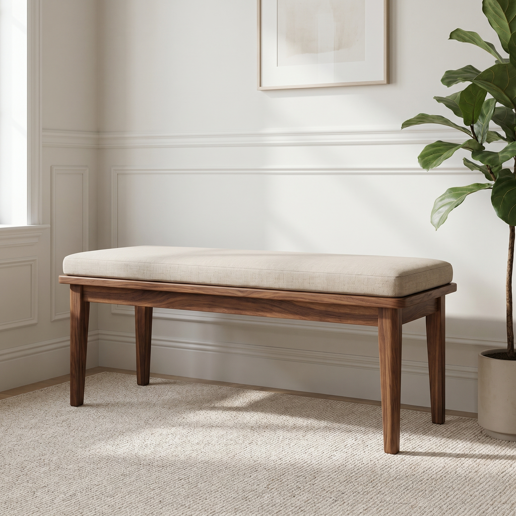 Avenir Entry Bench in Black Walnut