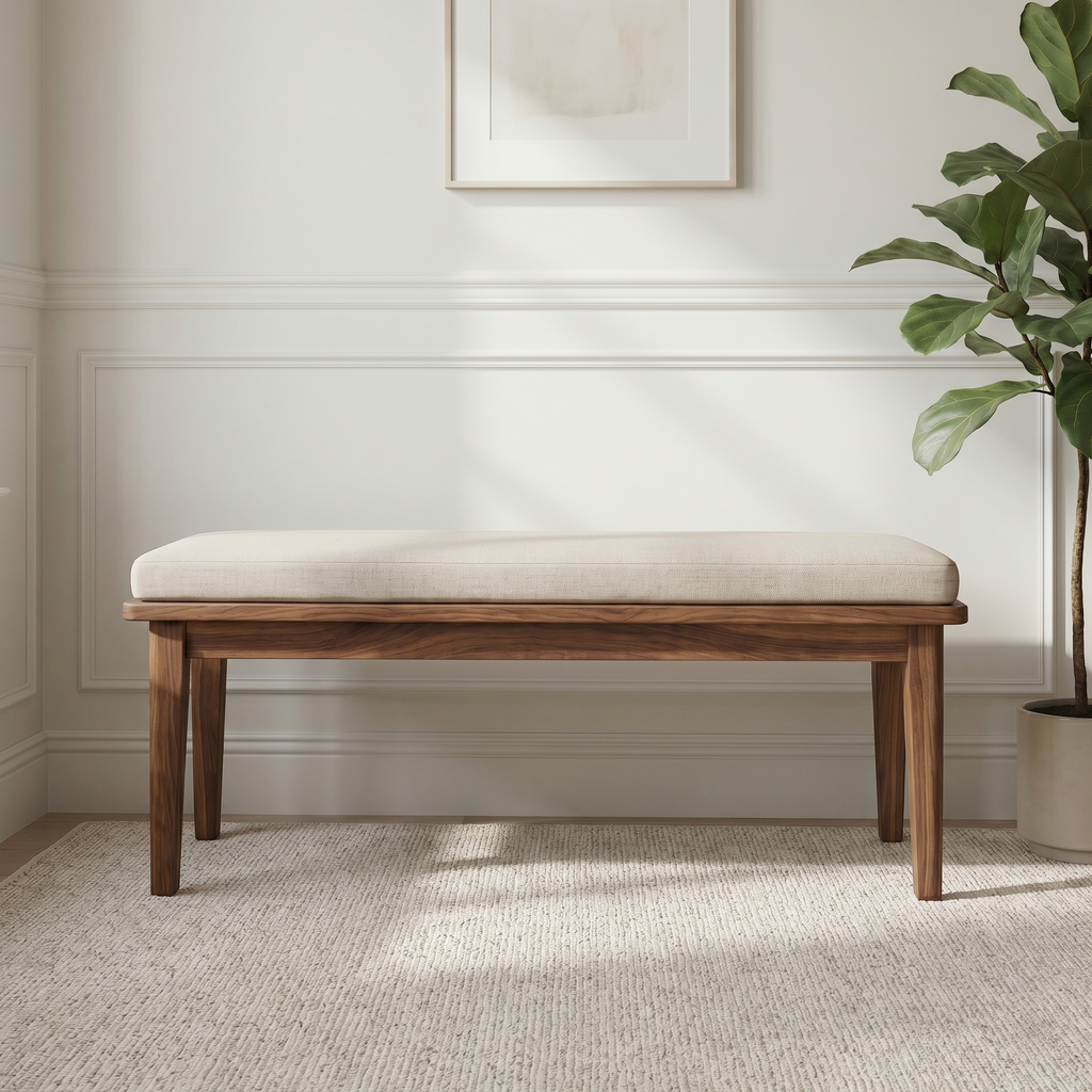 Avenir Entry Bench in Black Walnut