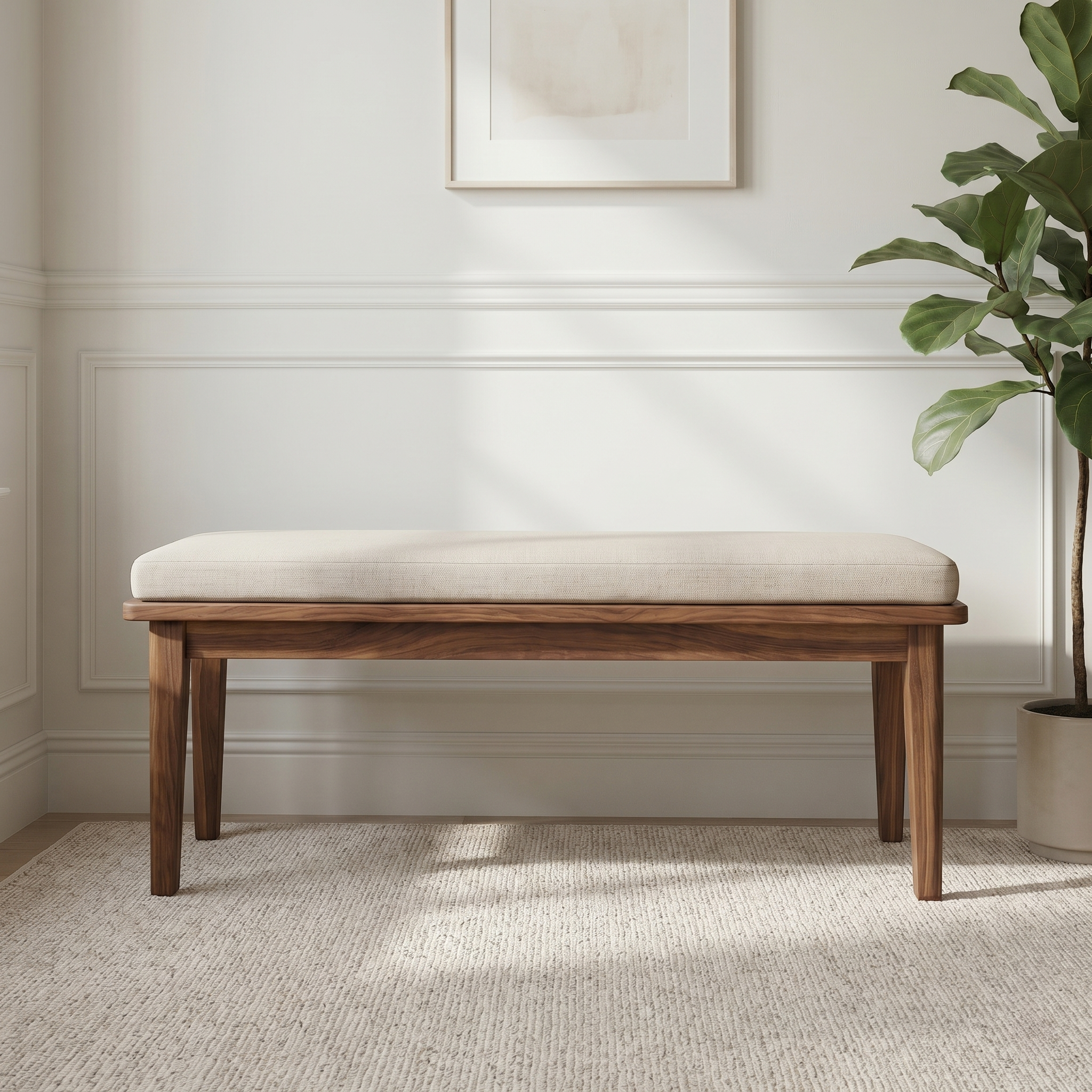 Avenir Entry Bench in Black Walnut