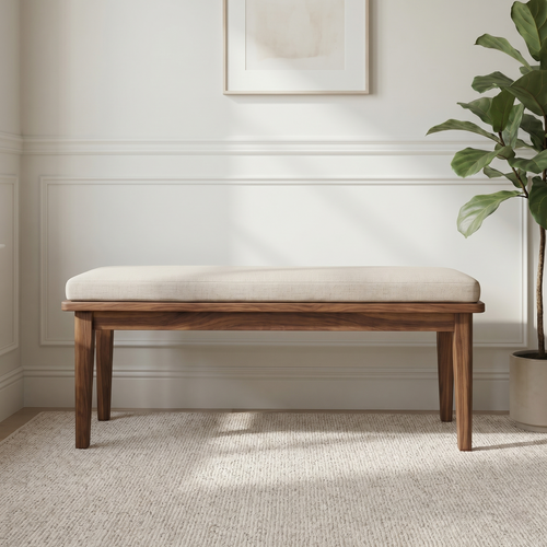 Avenir Entry Bench in Black Walnut