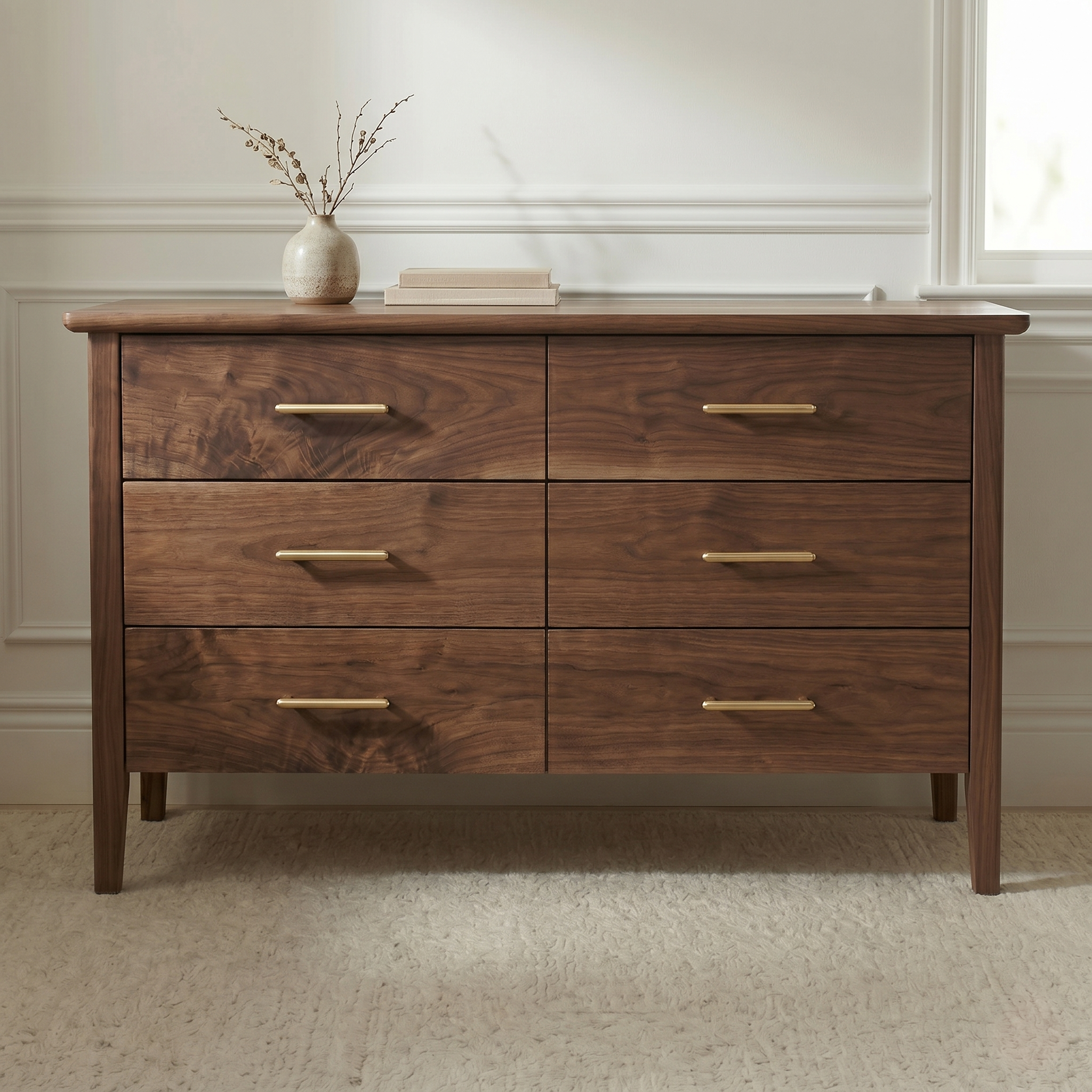 Avenir 6-Drawer Dresser in Black Walnut
