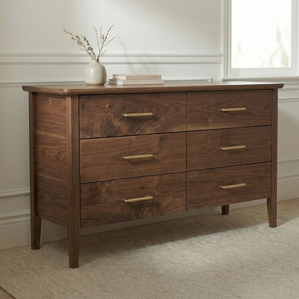 Avenir 6-Drawer Dresser in Black Walnut
